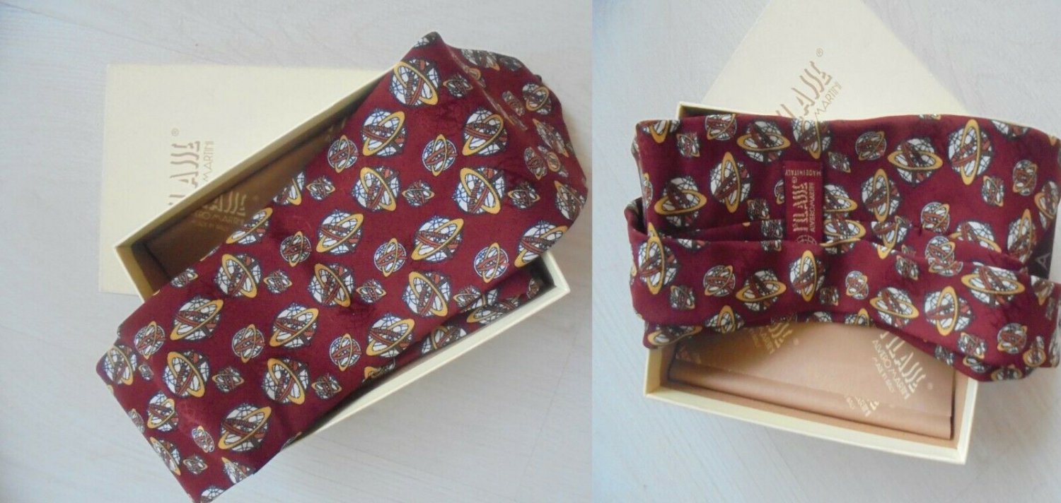 ALVIERO MARTINI 1 CLASSE Italy Original tie necktie 100% Silk in gift box j