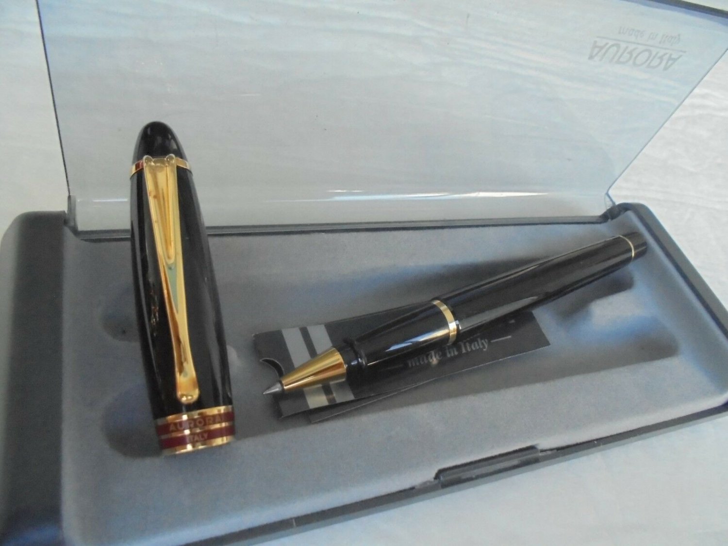 AURORA IPSILON Laquè Black Ball Pen Original in gift box