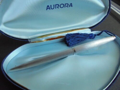 AURORA LADY ball pen in brushed steel Original in gift box