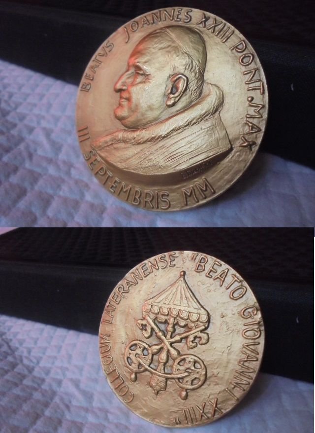 BRONZE MEDAL for the Beatification of Pope John Paul II engraved by Manfrini 2000 Original