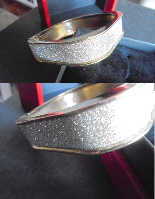 BRACELET Laminated GOLD with pavè of white SWAROVSKI crystals Made in Italy Original