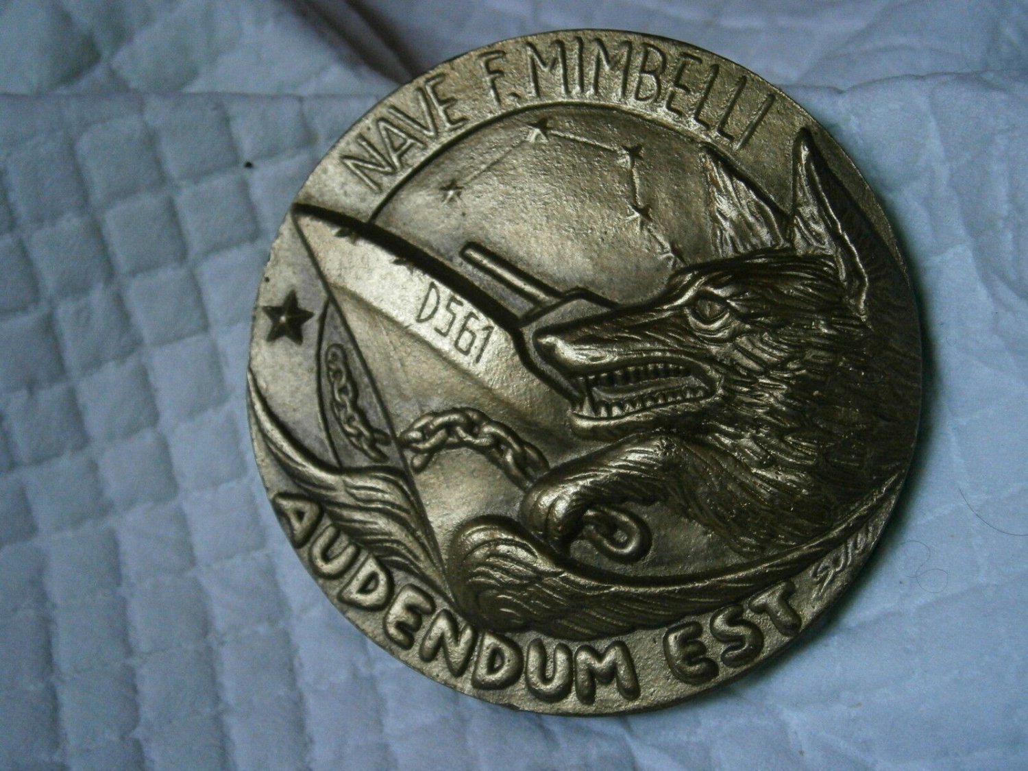 Bronze Medal of the MILITARY ship F. MIMBELLI Italy Original 1991