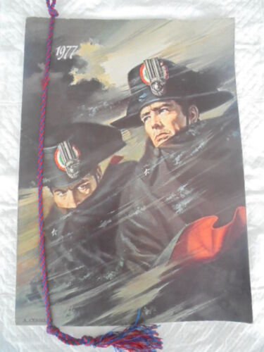 CALENDAR CARABINIERI ITALY Original from 1977 well kept with ribbon