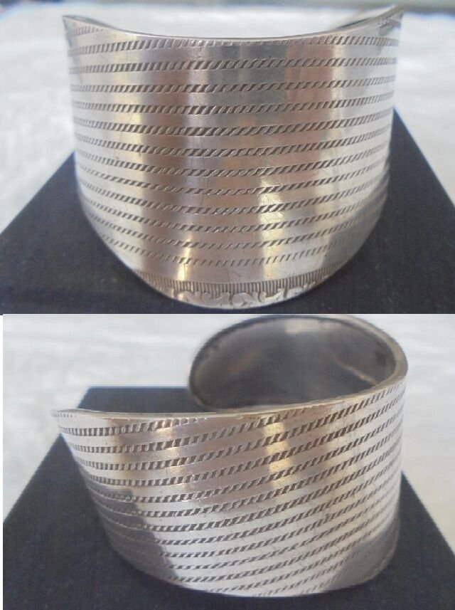 TRIBAL CUFF BRACELET in Sterling Silver 925 Original from Senegal