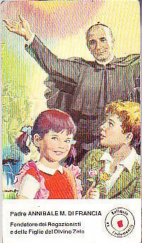 IMMAGE with RELIC of Father ANNIBALE Di Francia dei Regazionisti Original from 1970