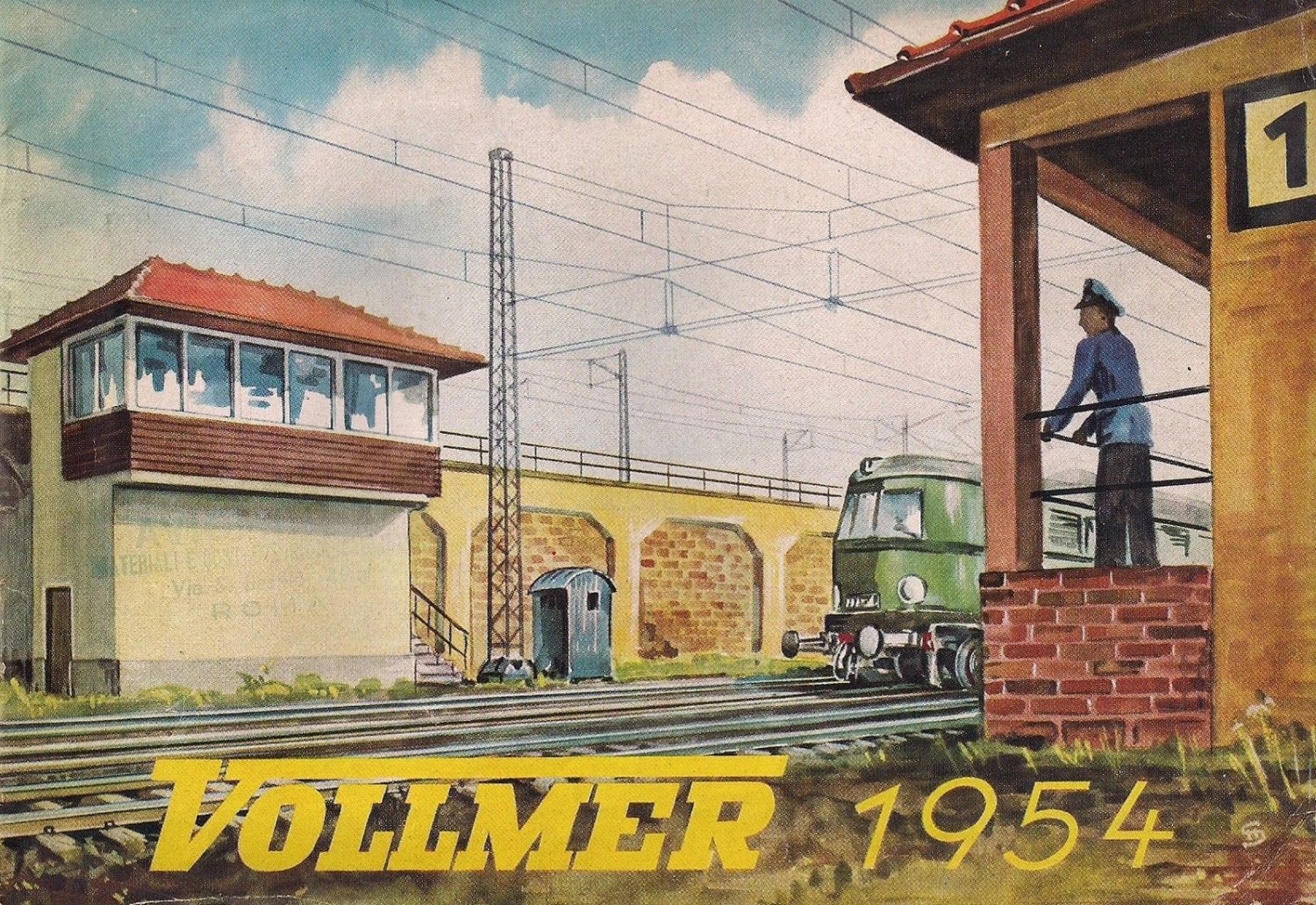 VOLLMER CATALOG Original from 1954 trains, locomotives, train stations, models German edition