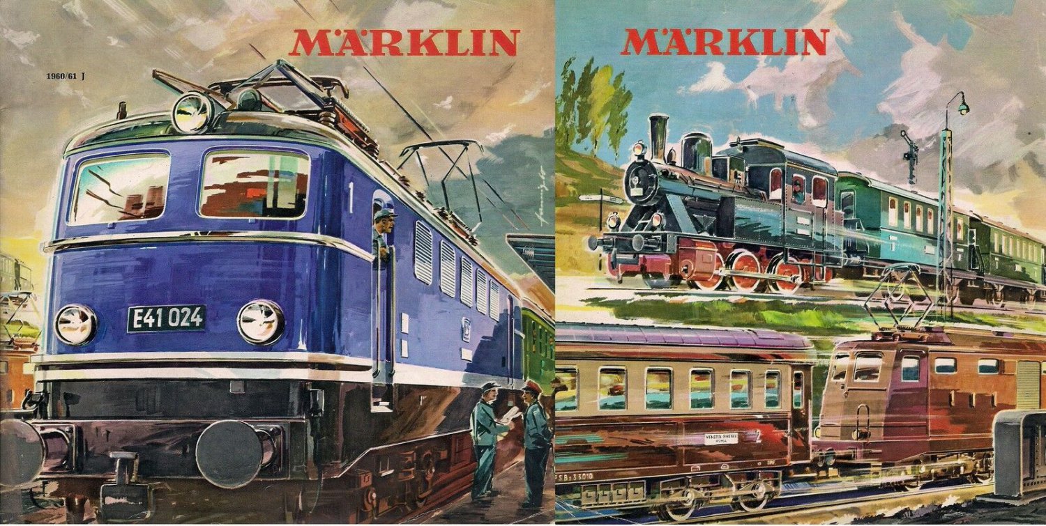 MARKLIN CATALOG 1960-61 trains locomotives stations wagons models Italian edition