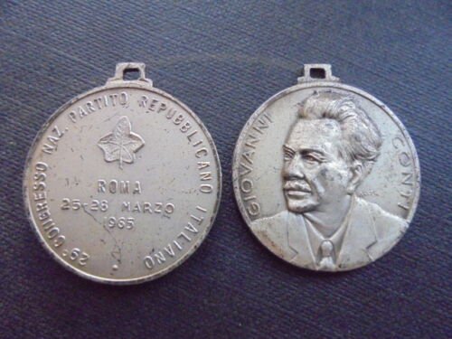 ITALIAN REPUBLICAN PARTY medal Partito Repubblicano Italiano 29th Congress G. Conti Original 1965