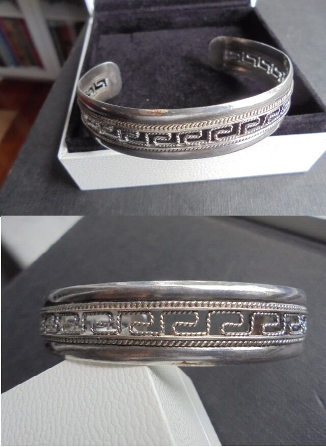 BRACELET in STERLING SILVER 925 with greek design Original in gift box
