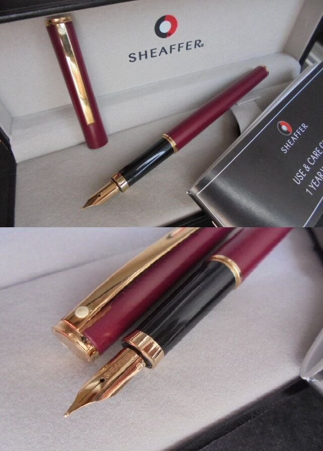 SHEAFFER FASHION fountain pen in matted red Original in gift box with garantee
