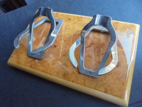 SAVINELLI PIPES HOLDER Stand in wood for 2 pipes Original Italy