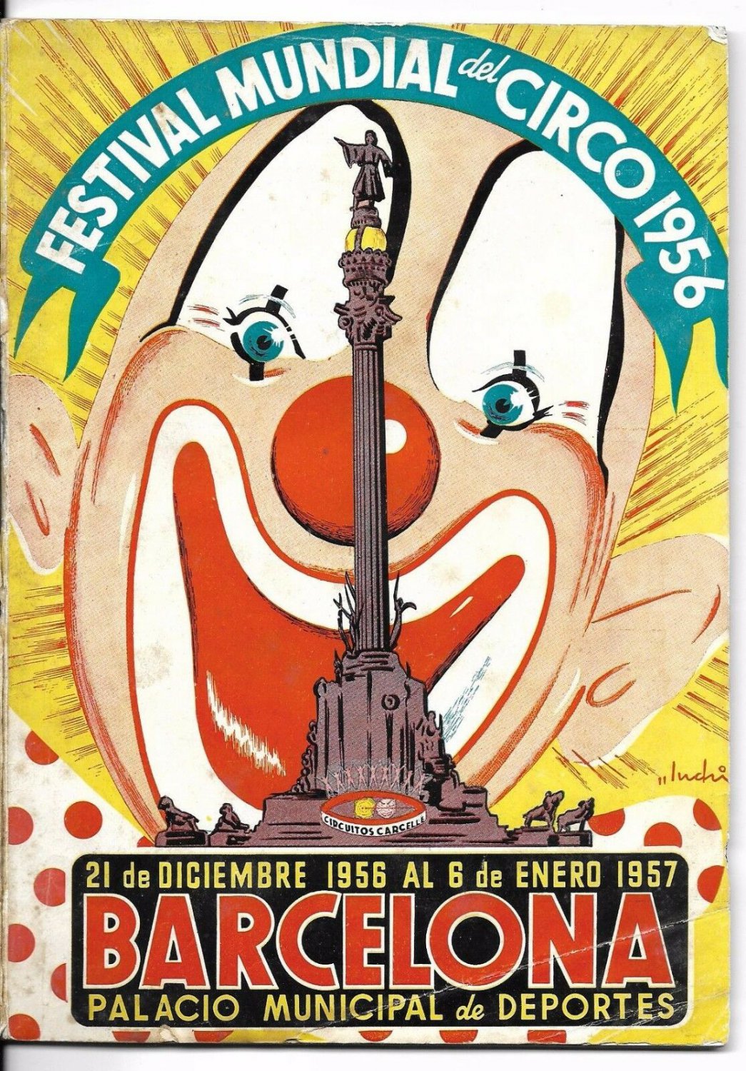 CIRCUS WORLD FESTIVAL 1956 presentation book Barcelona Spain Original edition