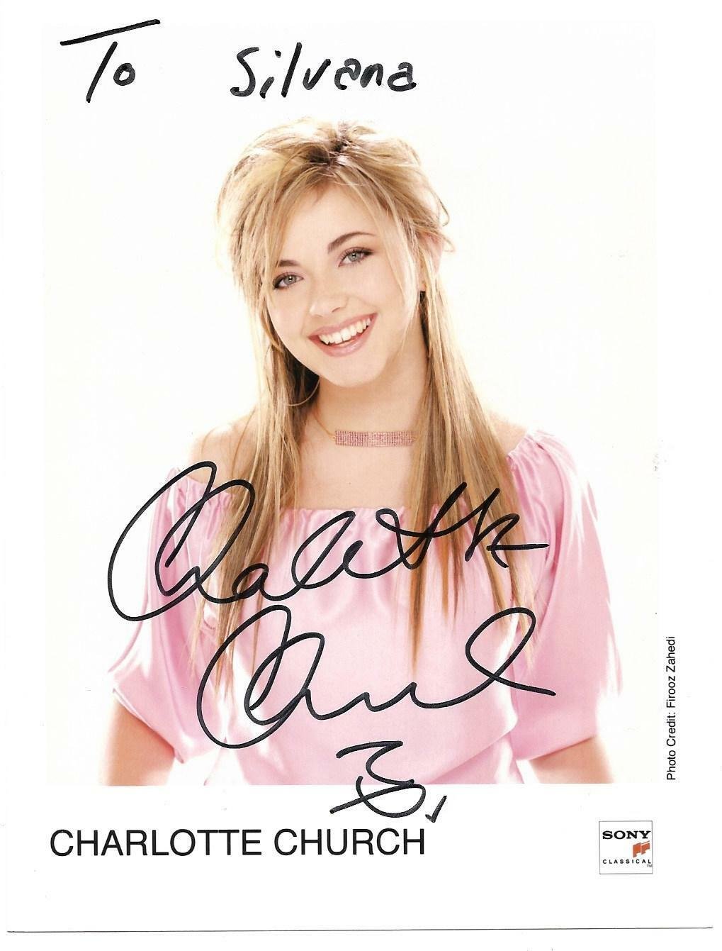 CHARLOTTE CHURCH photo with hand signed autograph Original 1990s