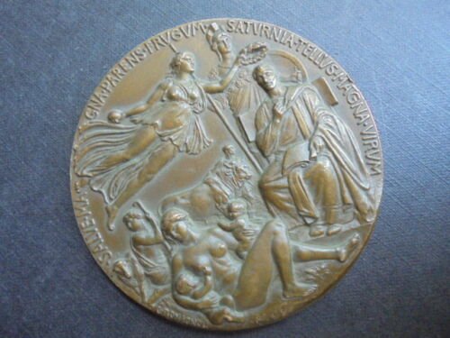BRONZE MEDAL 2000 anniversary Virgilio MARONE death Terre di Saturno engraved by Romagnoli 1930