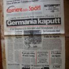 Campionati del Mondo 1982 CORRIERE dello SPORT newspaper Germany Algeria Soccer World Cup 17-6-1982