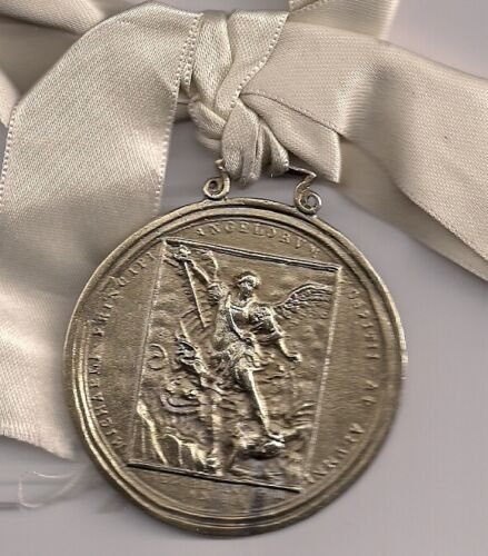 MEDAL in sterling SILVER 925 of Saint GEORGE Original Sacred Military Constantinian Order 1832
