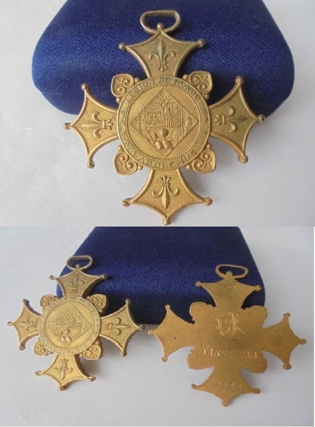 BRONZE MEDAL of the Legion de Honor de los Maristas de Malaga SPAIN 1922-23 Original