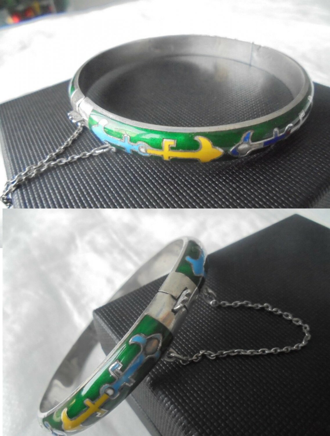 BRACELET in sterling SILVER 925 and with LACQUE anchors Original in gift box