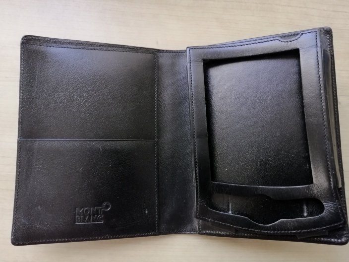 MONTBLANC CASE for BLACKBERRY mobile phone in black leather Original