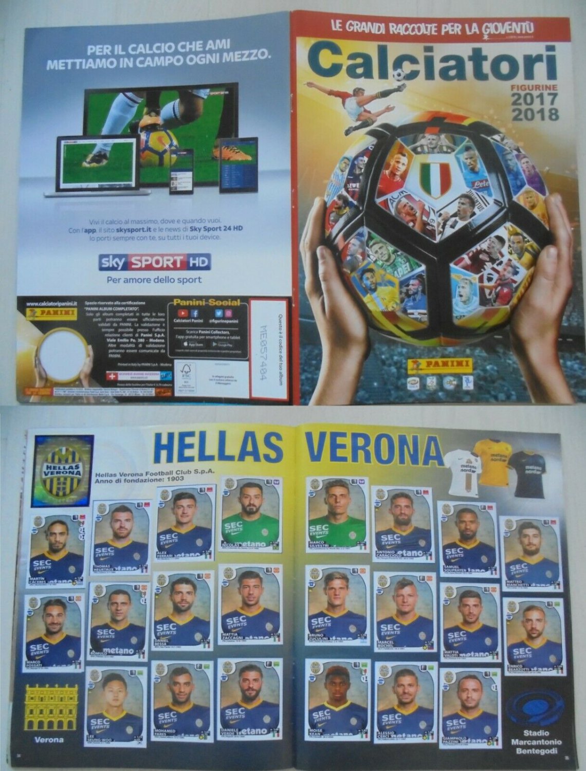 CALCIATORI 2017 2018 17 18 album figurine PANINI Completo Originale