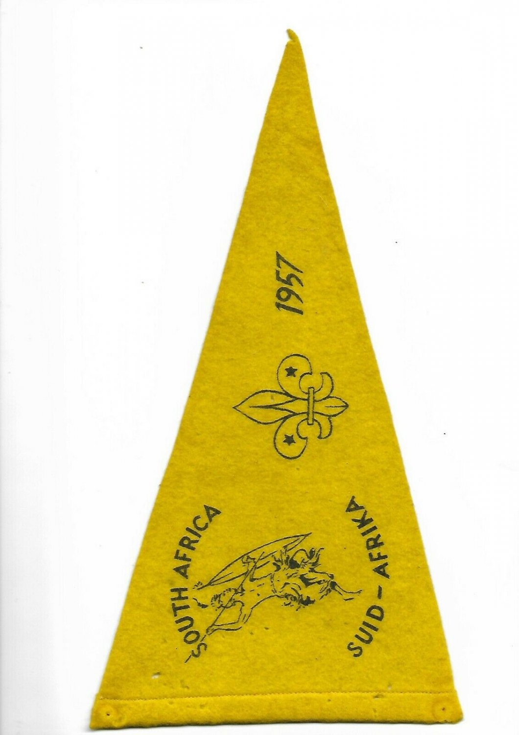 BOY SCOUTS South Africa Flag PENNANT Original 1957