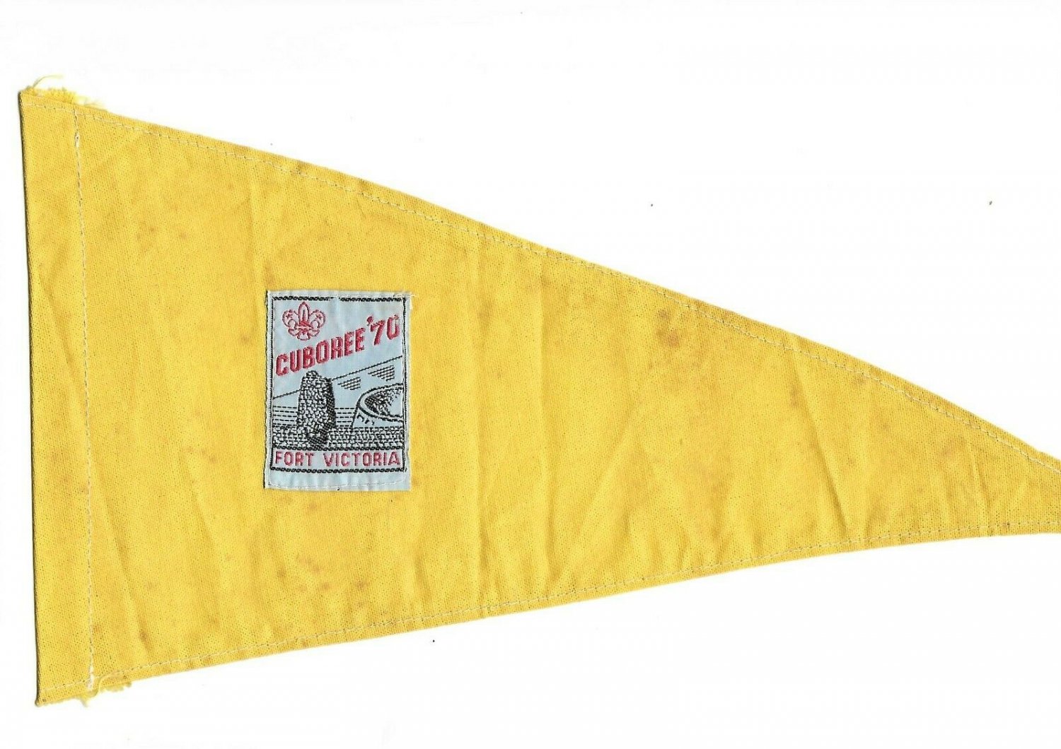 BOYS SCOUTS CANADA Alberta FLag Pennant of the Cuboree Original 1970 in Fort Victoria