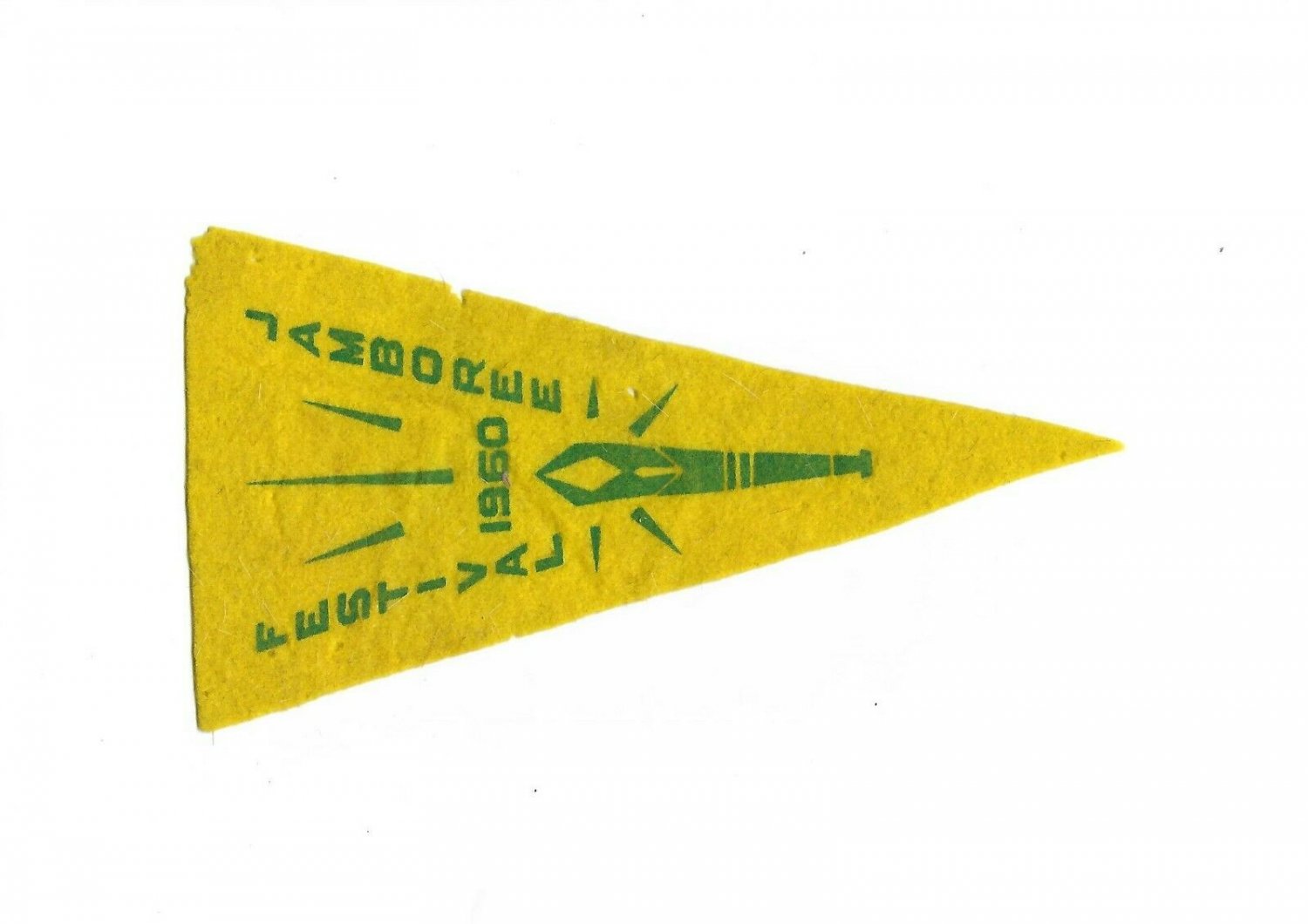 BOYS SCOUTS flag pennant JUBILEE 1950 in Tokyo Nippon Japan Jamboree Original