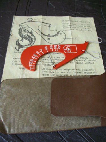 Travel WEIGHT SCALE for fishermans made in URSS Fish Balance 1950s