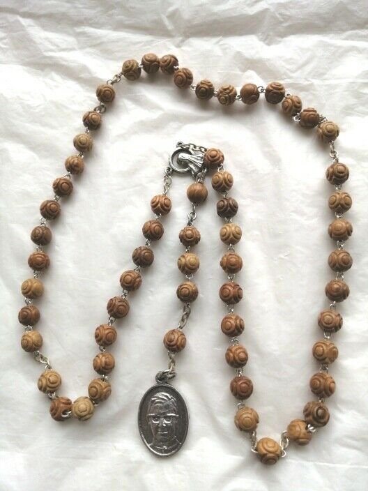 ROSARY Josemaria De BALAGUER in wood Original OPUS from 2002 santification