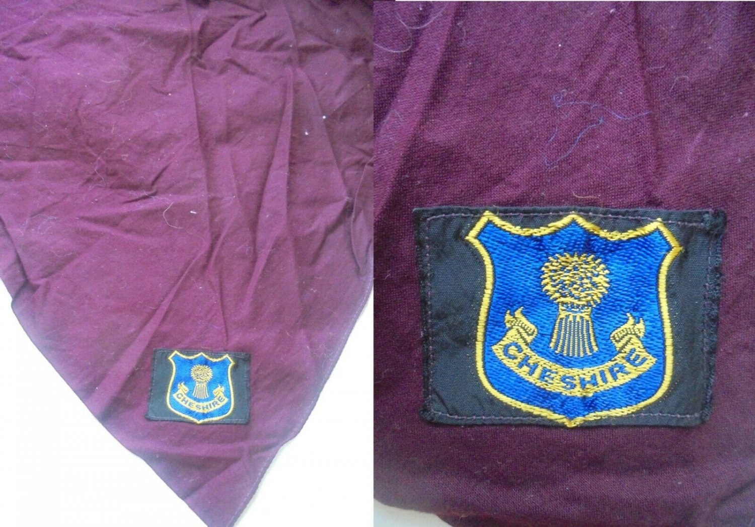 BOY SCOUTS of CHESHIRE Liverpool United Kigdom original hanky Handkerchief 1960s