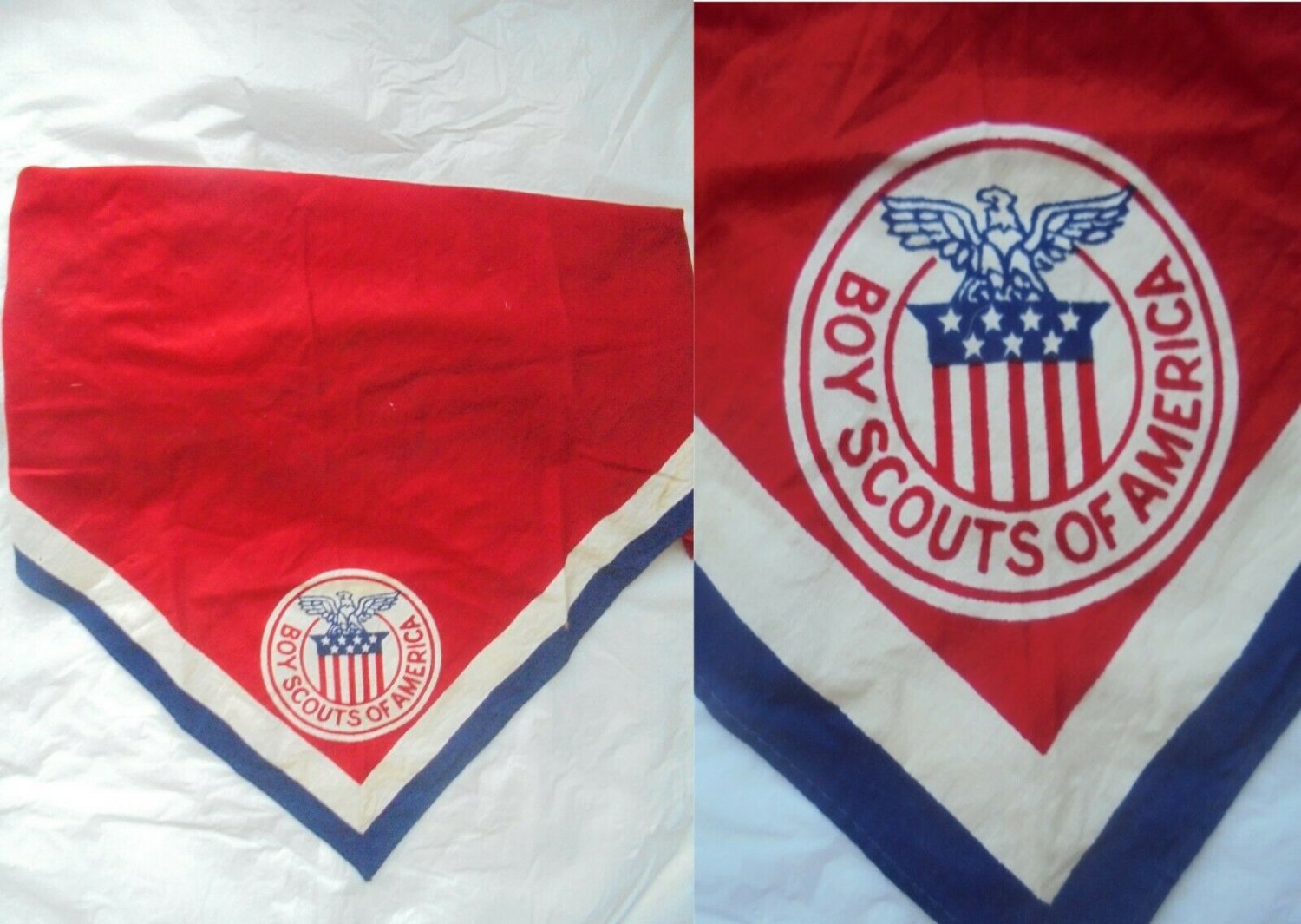 Boy SCOUTS of AMERICA USA United States Handkerchief original hanky 1960s