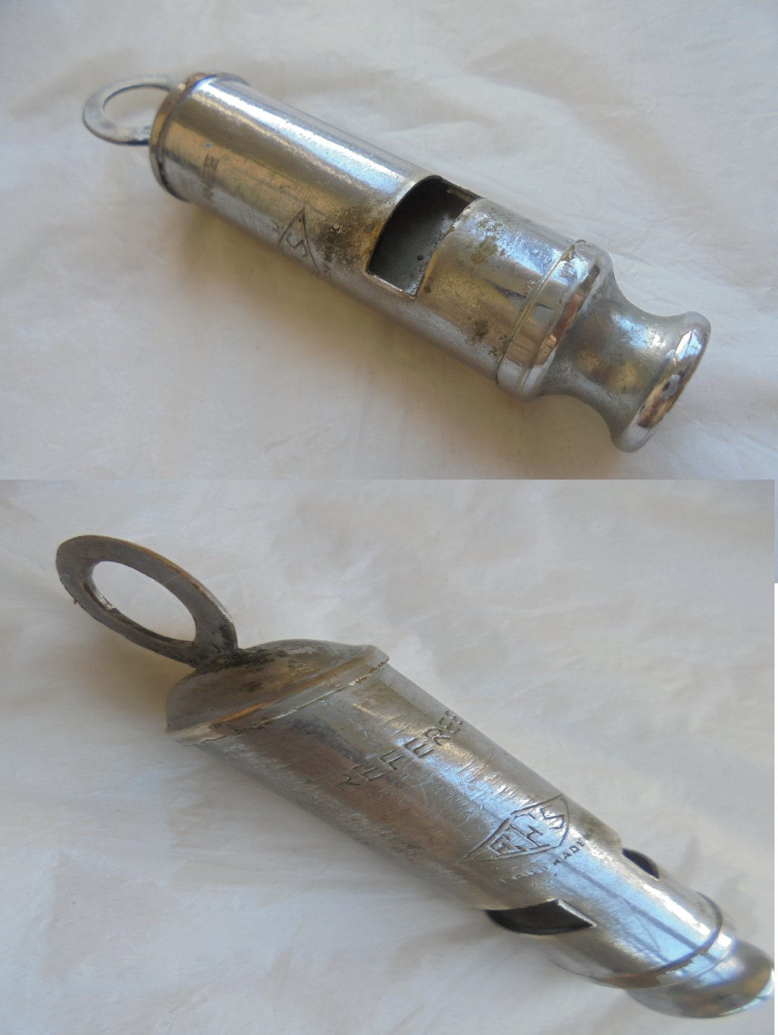 NAUTICAL WHISTLE in metal made by EFS for the Italian Navy Marina Militare Italiana original 1960s