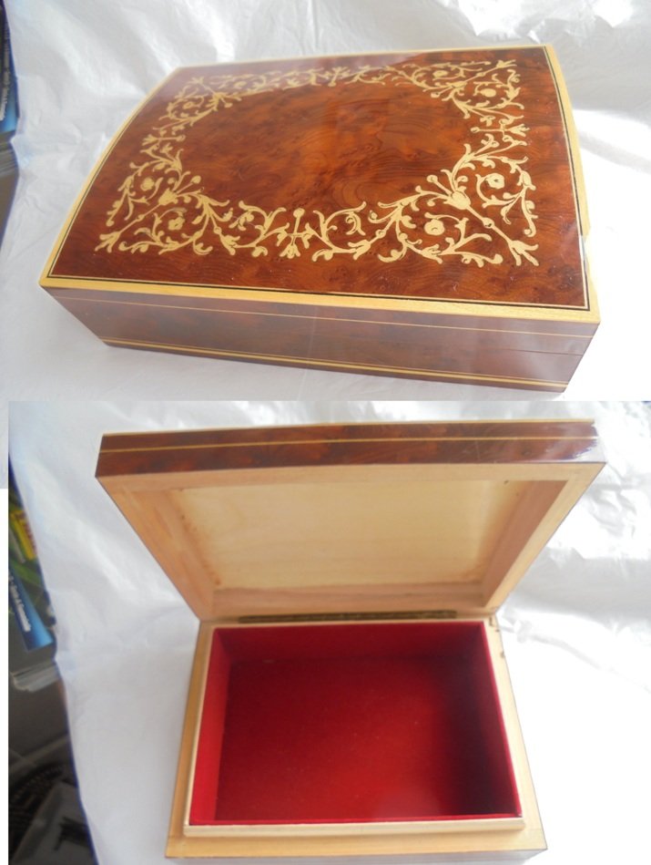 Enlay WOOD BOX for tabacco or jewelry Made in Italy Sorrento Original 1960
