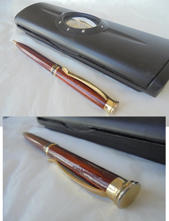 PIERRE CARDIN ball pen wood effect Original in gift box