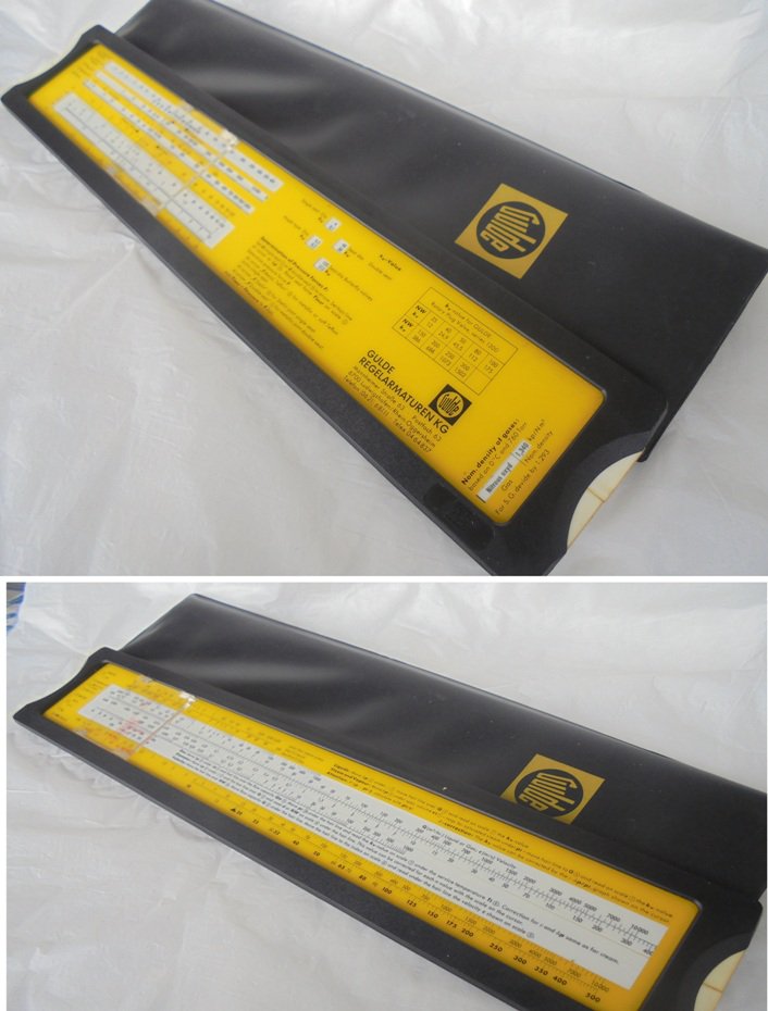 ACU MAT 700 Gulde Regelarmaturen Slide Ruler 1980s
