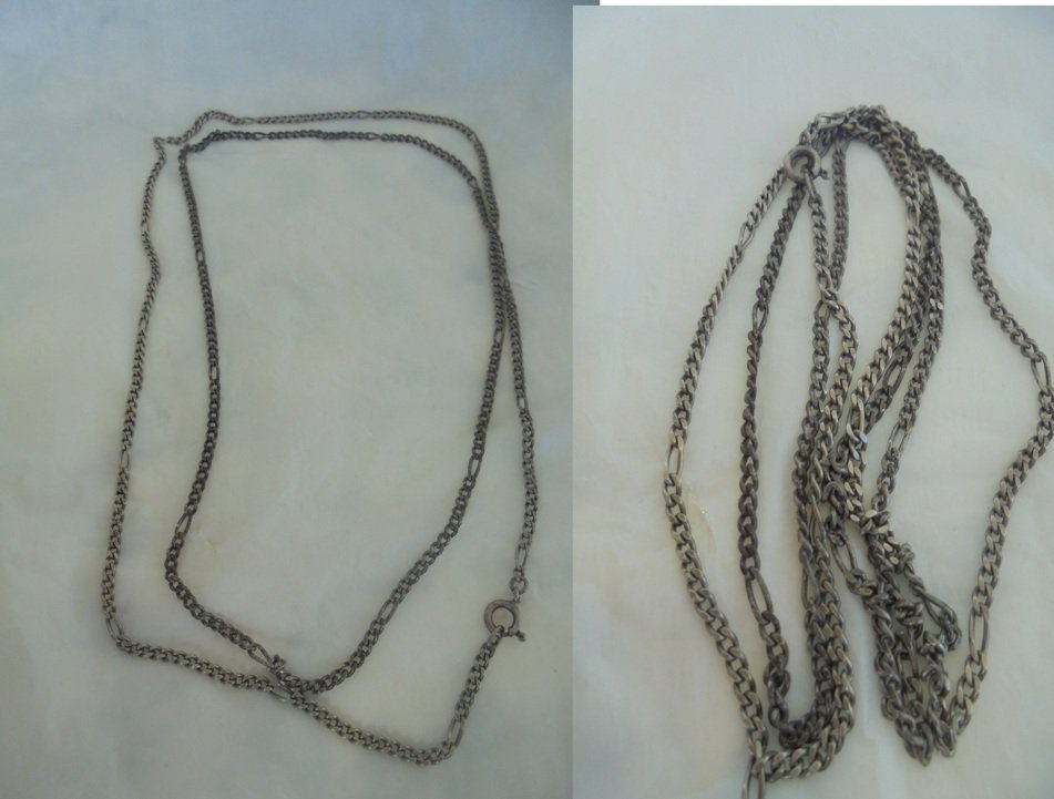 Long NECKLACE CHAIN in SILVER 800 cm 90 weights 17 grams