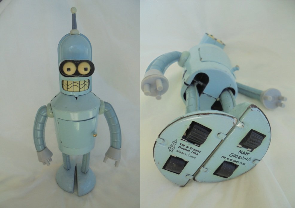 Matt Groening Robot wind up tin toy Simpsons Original 2007 Made by TM & C USA