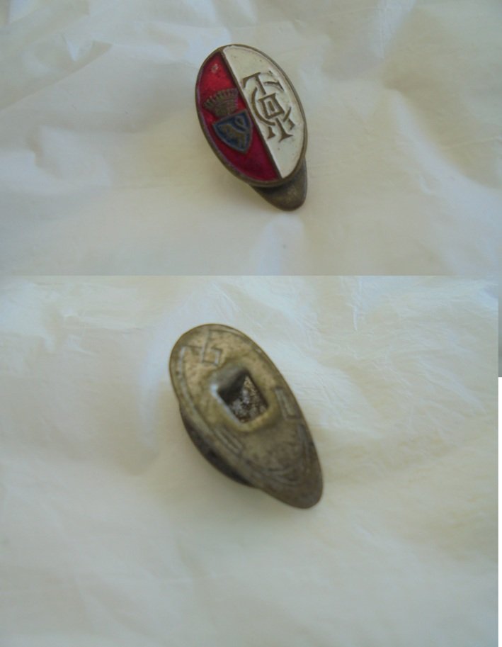 TORINO CALCIO pin brooch of the soccer team Italy 1950s Original