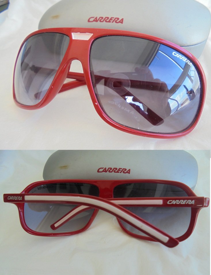 CARRERA SUNGLASSES Original sun glasses in red color in gift box