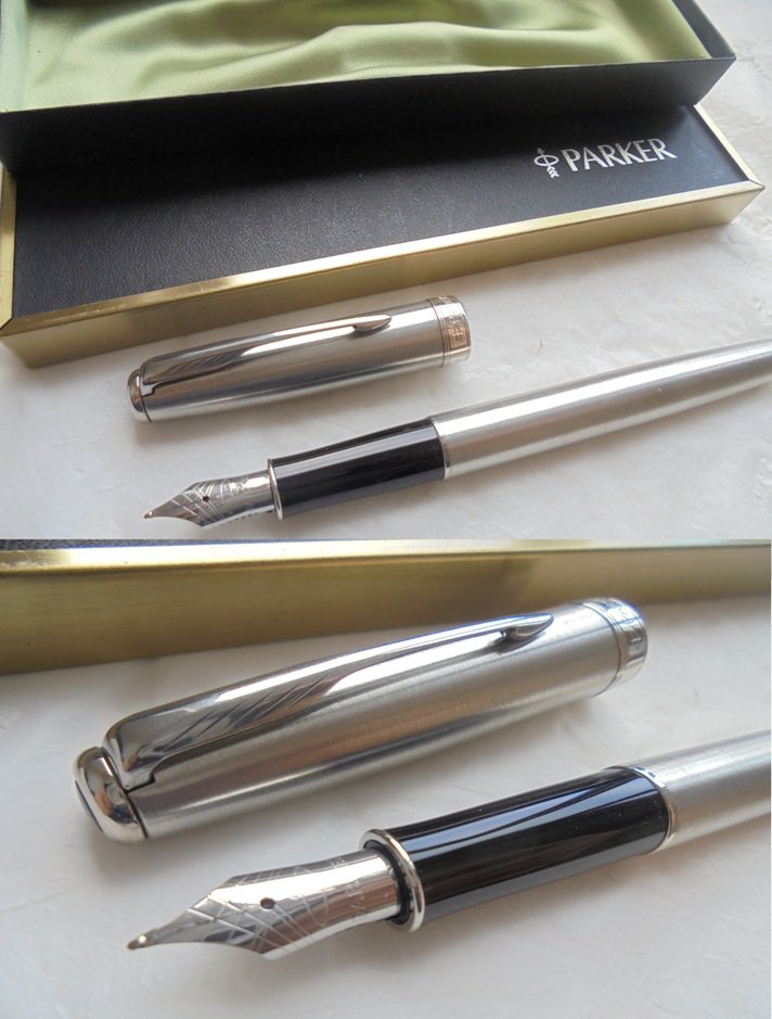 PARKER SONNET fountain pen in steel In gift box