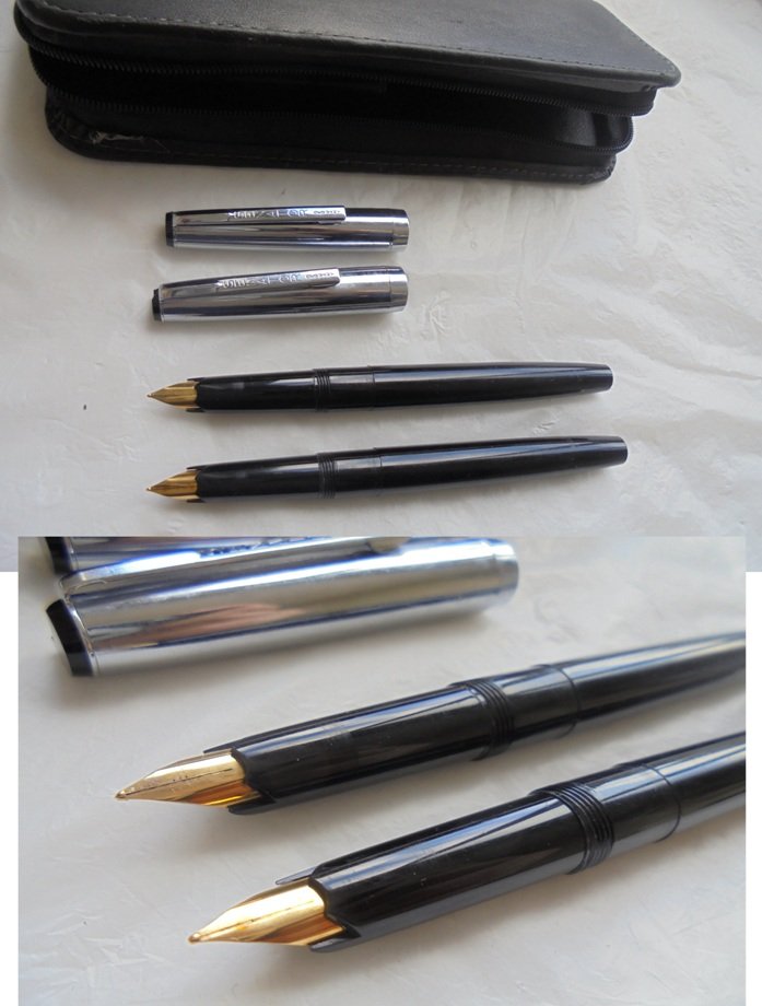 SENATOR SET 2 fountain pen black and steel in gift pochette Original