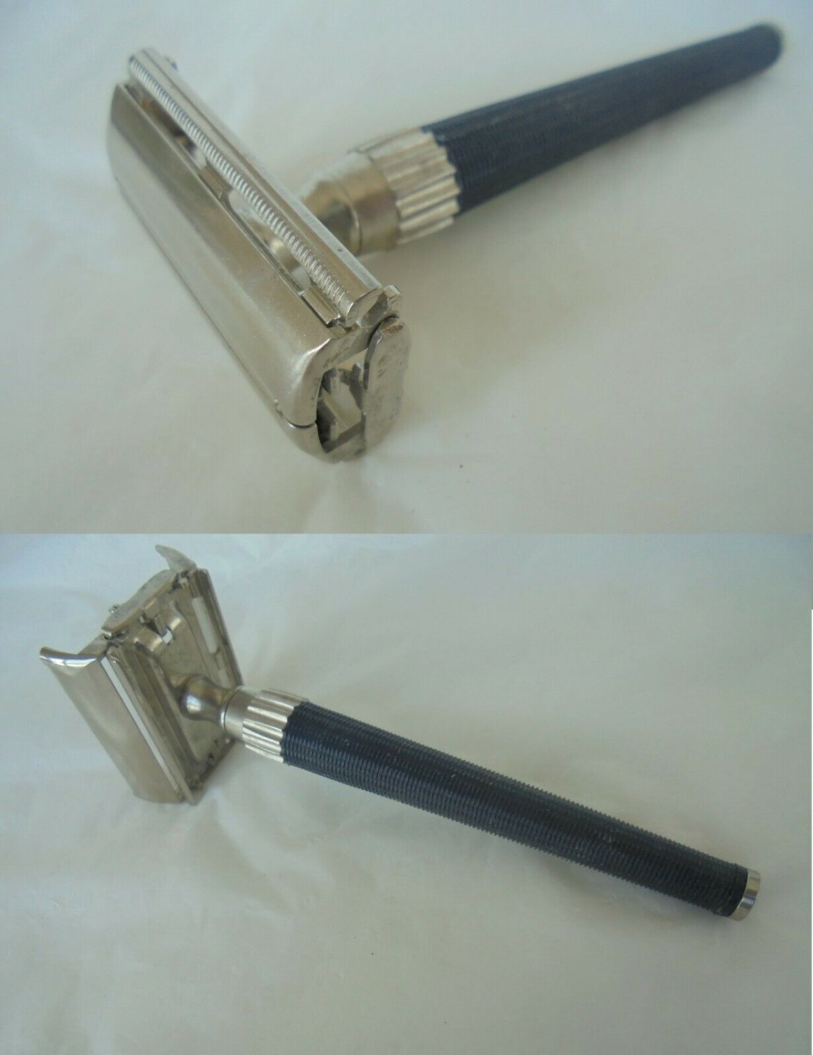 Shaving razor GILLETTE SLIM TWIST T1 Double Edge Butterfly black color 1950s