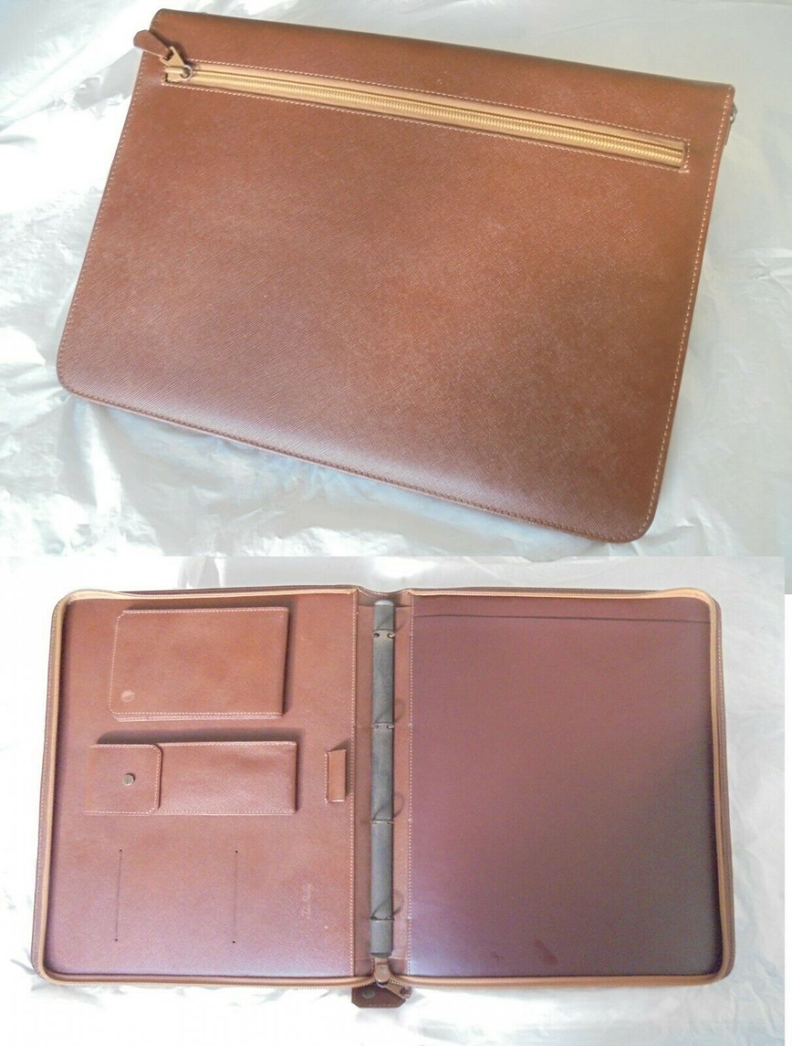JOHN STERLING documents business leather pochette bag