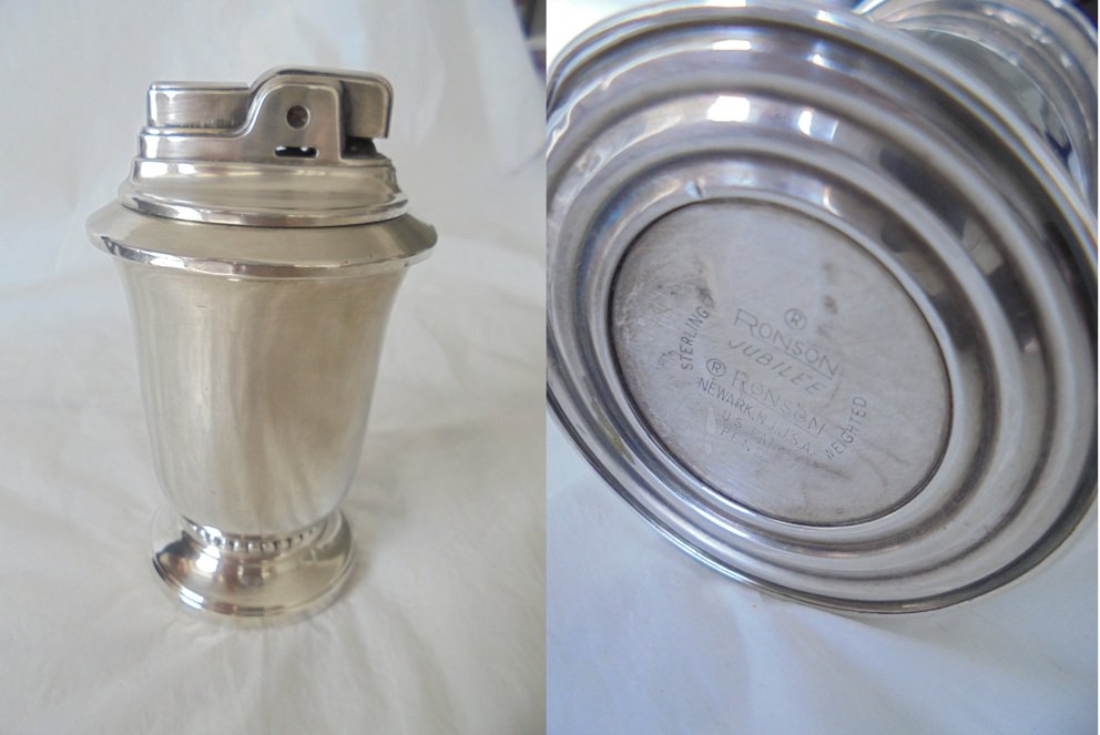 RONSON JUBILEE in silver sterling 925 Made in USA original table lighter 1960s working