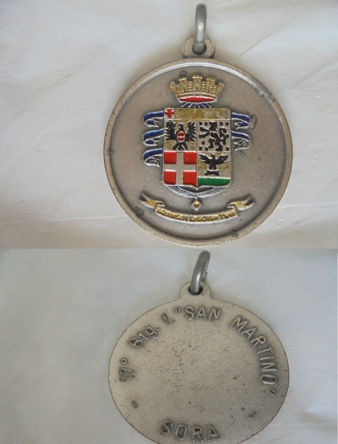 ITALIAN ARMY military MEDAL 17th division San Martino of Sora 1970s