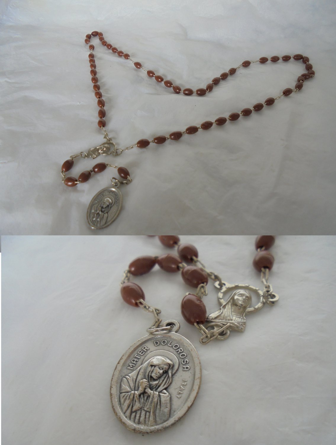 Praying rosary Mater Dolorosa Our Lady of Sorrows Made in USA Original