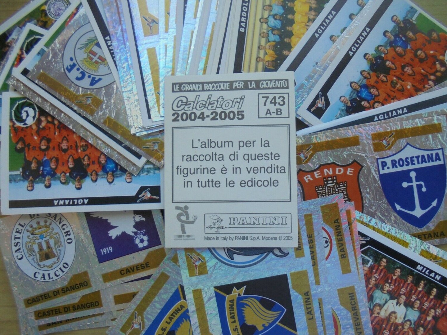 Lotto 400 FIGURINE CALCIATORI PANINI 2004 2005 New stickers pack set All different