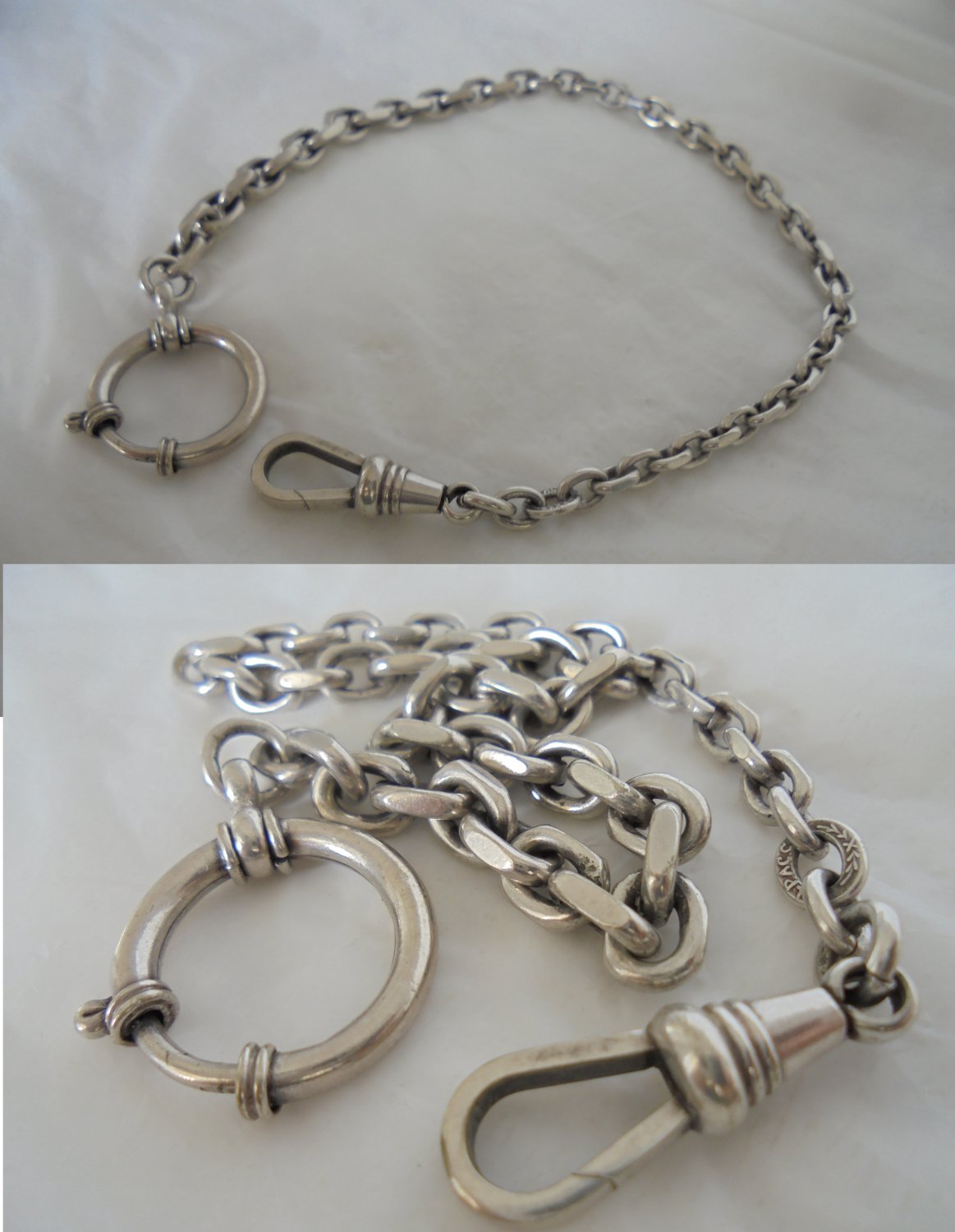 WATCH CHAIN in Alpacca Silver Original from 1960s
