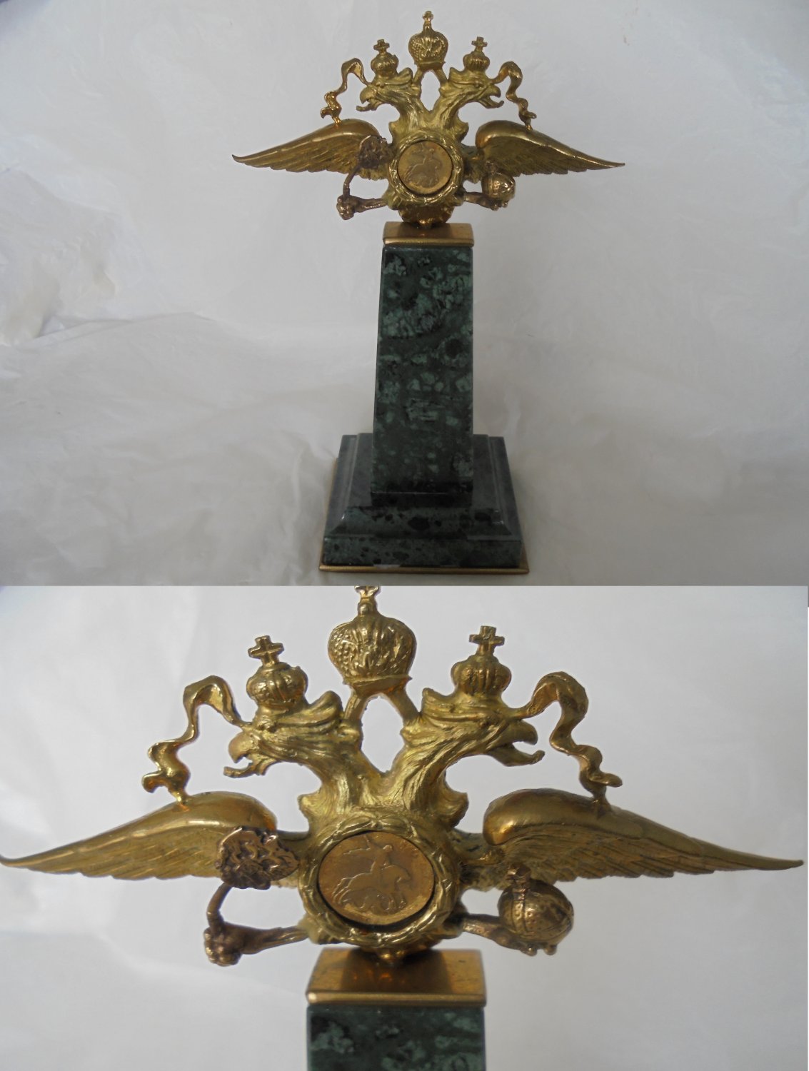 Sacred Military Order of Saint George Honor in marble and brass Original 1980s