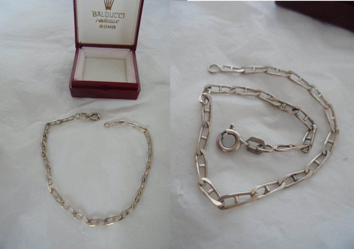BRACELET or ankle bracelet chain in STERLING SILVER 925 Original